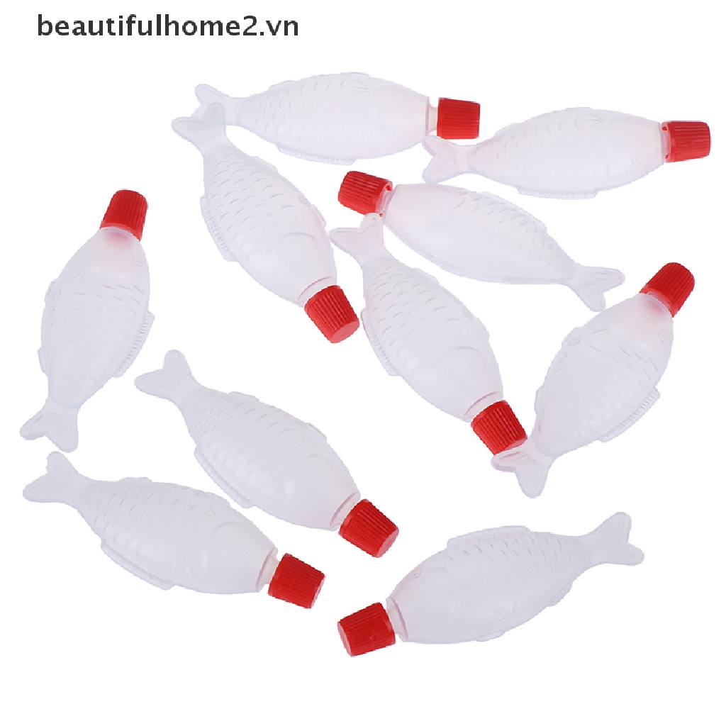 Bộ 10 Lọ Đựng Nước Sốt Đa Năng Hình Con Cá Cho Nhà Bếp