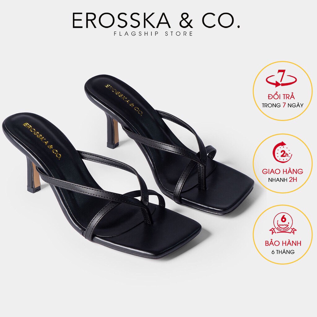 Dép cao gót kẹp ngón quay da cao cấp