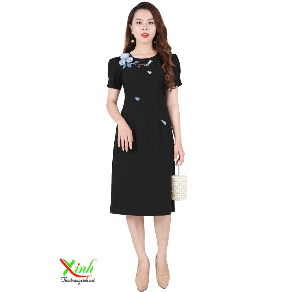 Đầm Suông Kết Hoa Cườm Thủ Công Cao Cấp DL814 DL818