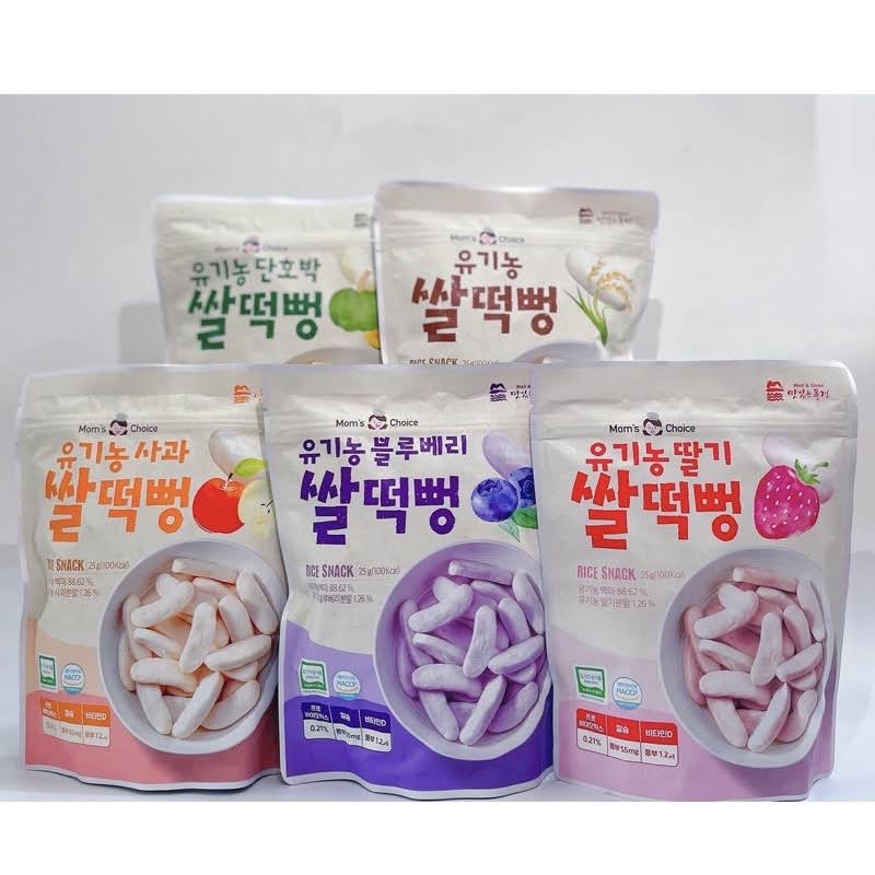 🇰🇷𝘽𝘼́𝙉𝙃 𝙂𝘼̣𝙊 𝙃𝙐̛̃𝙐 𝘾𝙊̛ 𝙈𝙊𝙈'𝙎 𝘾𝙃𝙊𝙄𝘾𝙀🧸dành cho bé từ 6 tháng tuổi🍡🍡về sẵn đủ vị : dâu 🍓 , táo 🍎, việt quất 🫐 , bí đỏ 🍠