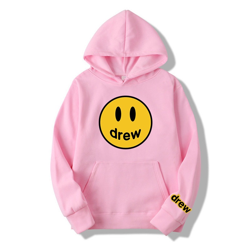 Áo hoodie IELGY dáng rộng in mặt cười cho cặp đôi