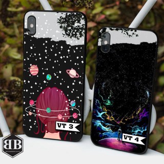 Ốp lưng kính cường lực iphone x / iphone xs / xs max vũ trụ