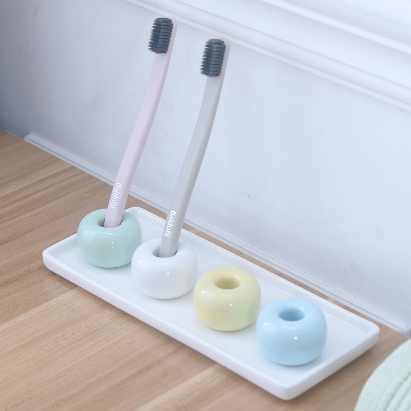 Giá đỡ bàn chải đánh răng bằng gốm sứ thiết kế đơn giản nhỏ gọn