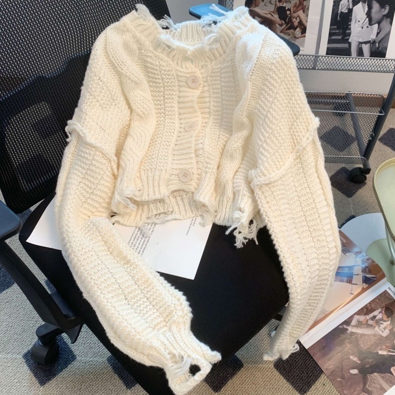 Áo Cardigan Dệt Kim Dáng Rộng Thời Trang Mùa Thu Cho Nữ