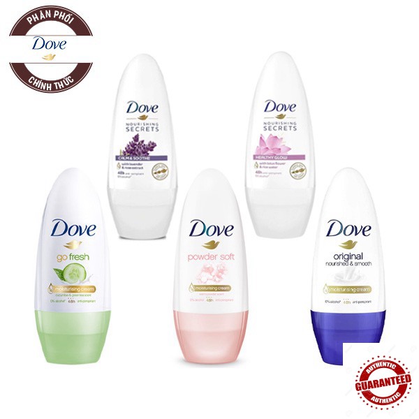 Lăn Khử Mùi Hương Phấn Dưỡng Ẩm Vùng Da Dưới Cánh Tay Dove 40ml