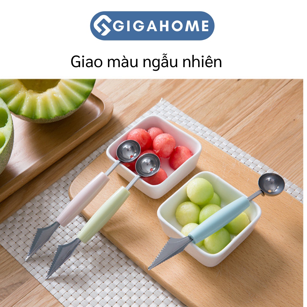 Dụng Cụ Tỉa Hoa Quả Chuyên Nghiệp GIAHOME Khắc Tỉa 2 Đầu, Nạo Tạo Hình, Múc Trái Cây 8114