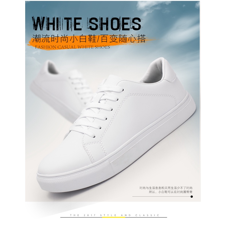Giày Sneaker Nam thể thao màu trắng cổ cao cho học sinh phong cách Hàn Quốc TAKUTA mã TMT