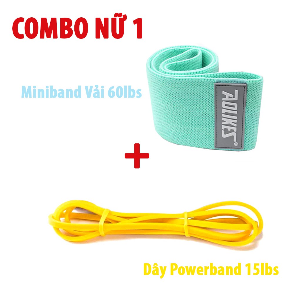 [Combo Nữ] Dây Tập Mông Miniband ❤️FREE SHIP❤️ Dây Kháng Lực Powerband Tập Gym Cho Nữ, Gym, Yoga