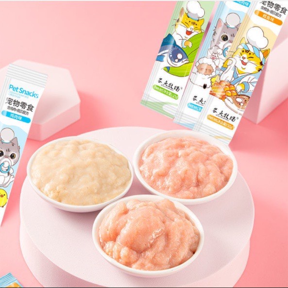 Súp thưởng PET SNACK CHIBI cho mèo 3 vị 15g/thanh