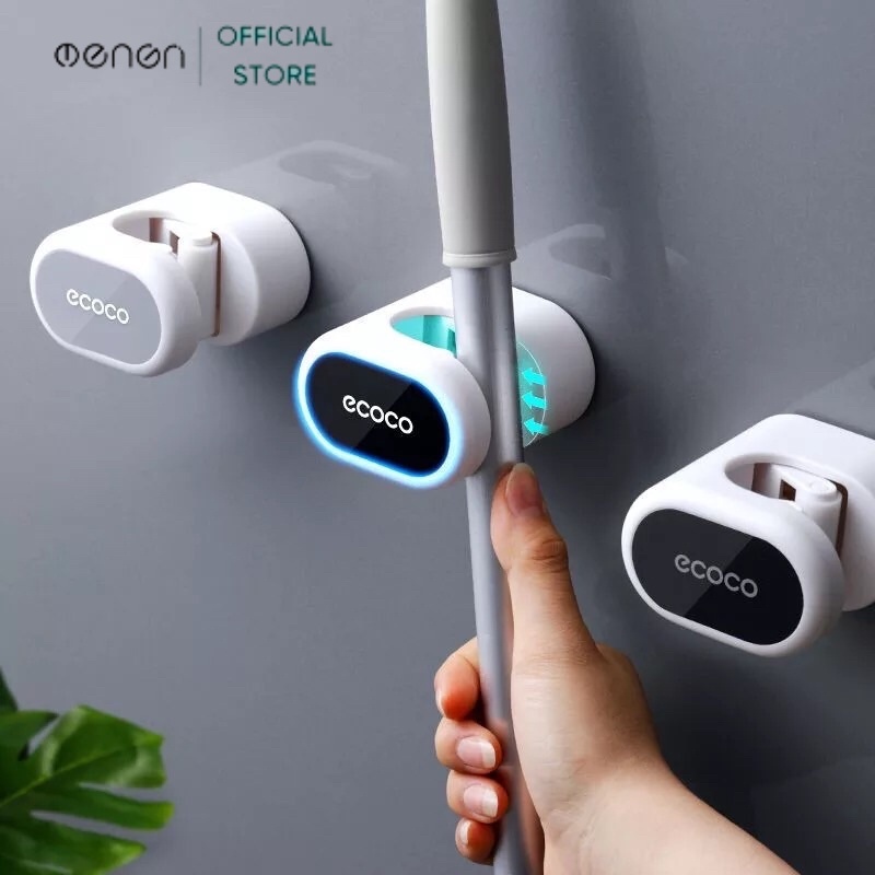 Móc treo ECOCO dán tường cao cấp, Móc treo chổi treo đồ Oenon tiết kiệm không gian