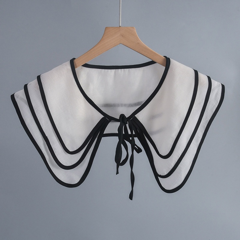 Cổ Áo Rời Phối Dây Buộc Trang Trí Dành Cho Nữ