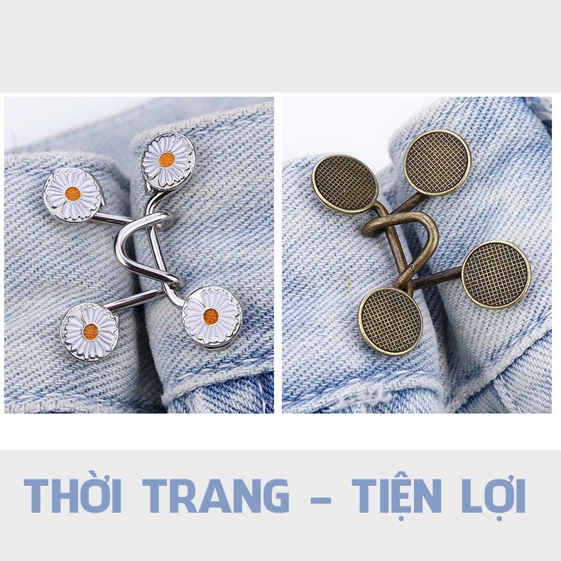 Nút gài điều chỉnh lưng quần cho nữ thiết kế hình hoa cúc dễ thương