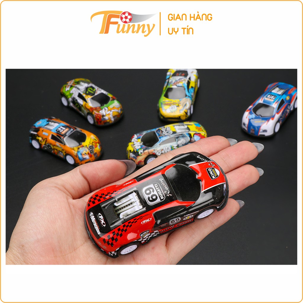 Bộ 3 Ô Tô Chạy Cót Cao Cấp, Ô Tô Mini Đồ Chơi Cho Bé, T Funny, Nhựa ABS Chống Va Đập Cực Bền, An Toàn