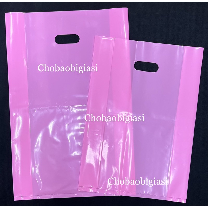 {1kg/size} Túi PE xoài màu hồng dâu  loại tốt bóng đẹp, dẻo dai, dày dặn chắc chắn,  chịu lực tốt (sp y hình)