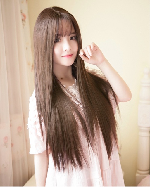 TẶNG LƯỚI Tóc giả nữ cao cấp có da đầu - TG87