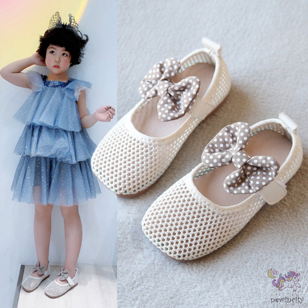 Giày Búp Bê Đính Nơ Thiết Kế Xinh Xắn Cho Bé Gái