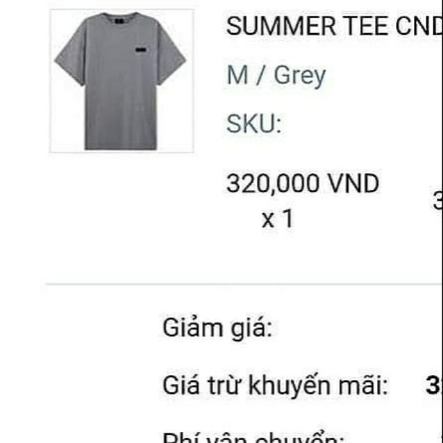 ÁO MÙA HÈ TEE SUMMER XÁM CND