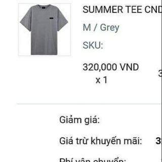ÁO MÙA HÈ TEE SUMMER XÁM CND
