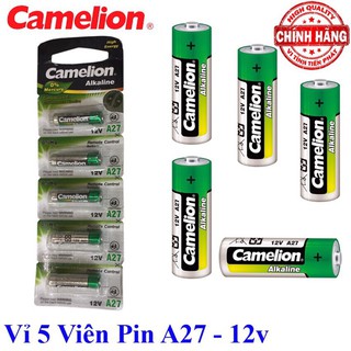 PIN CAMELION AIKALINE A27 12V (Vỉ/5viên)