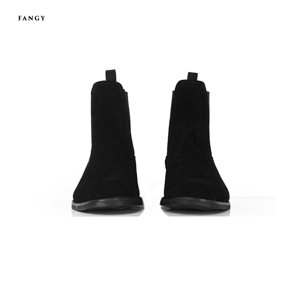 Giày boot FANGY Chelsea Boots SS3 Đen da lộn | BigBuy360 - bigbuy360.vn