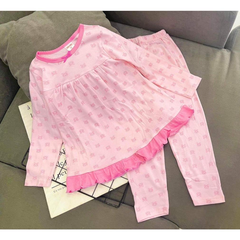 Bộ tay dài quần dài babydoll thun Borip xuất 4c loại 1 Quần áo cho bé 22-45kg pikakidsqatexuongsi_q9