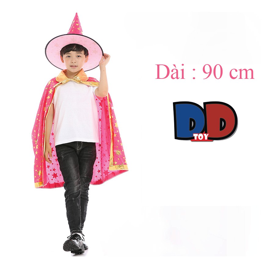 Cosplay phù thủy cho bé cùng Áo choàng kèm mũ hoá trang haloween