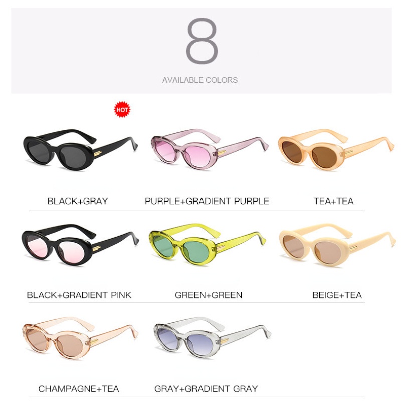 Kính Mát Hình Oval Chống Tia UV Thời Trang Hàn Quốc