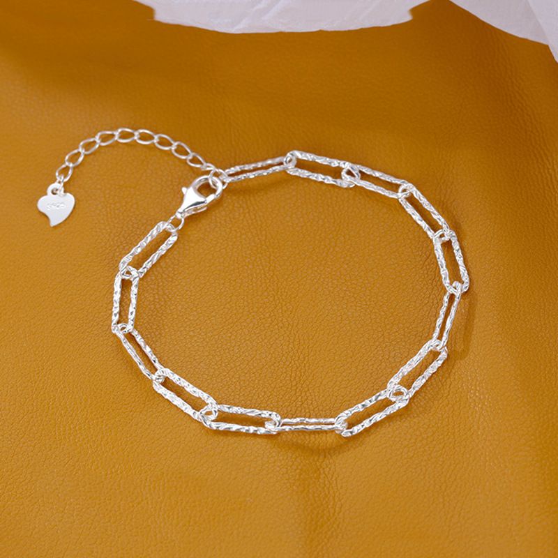 Vòng tay nữ bạc S925 - Lắc tay mắt xích bạc Ý nữ basic, hiện đại trẻ trung Zaza accessories ZVT00108