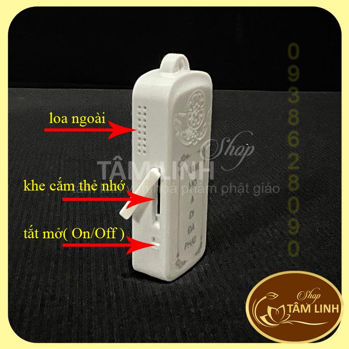 [Ảnh thật] Máy niệm phật mini, máy tụng kinh, có khe cắm thẻ nhớ, dây đeo.có 10 điệu niệm Phật Tiếng Việt.