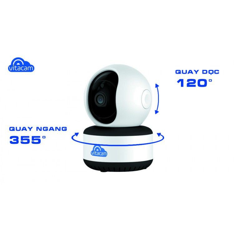 Camera IP Wifi Vitacam C1080 2.0Mpx full HD Bám theo chuyển động - Hàng Chính Hãng bảo hành 24 tháng