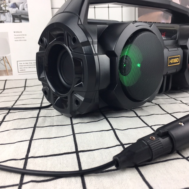 LOA BLUETOOTH KARAOKE KIMISO S1 TẶNG KÈM 1 MIC CÓ DÂY CẮM TRỰC TIẾP, BASS SIÊU TRẦM, ÂM THANH SỐNG ĐỘNG, ĐÈN LED ĐỘC ĐÁO