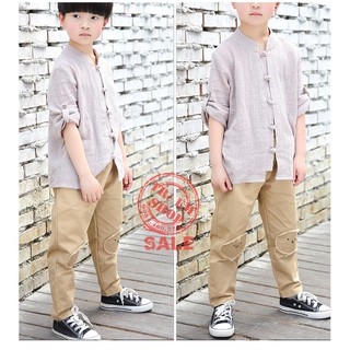 Quần kaki dài thiết kế đặc biệt bé trai