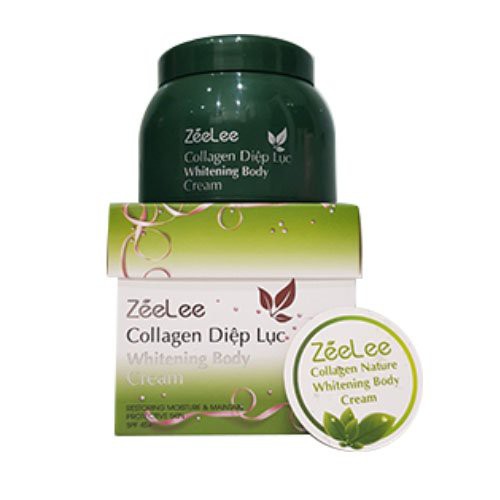 [Kem Body] Cream Body Collagen Diệp Lục White Body (hộp hũ 200g) E09 Zeelee | BigBuy360 - bigbuy360.vn