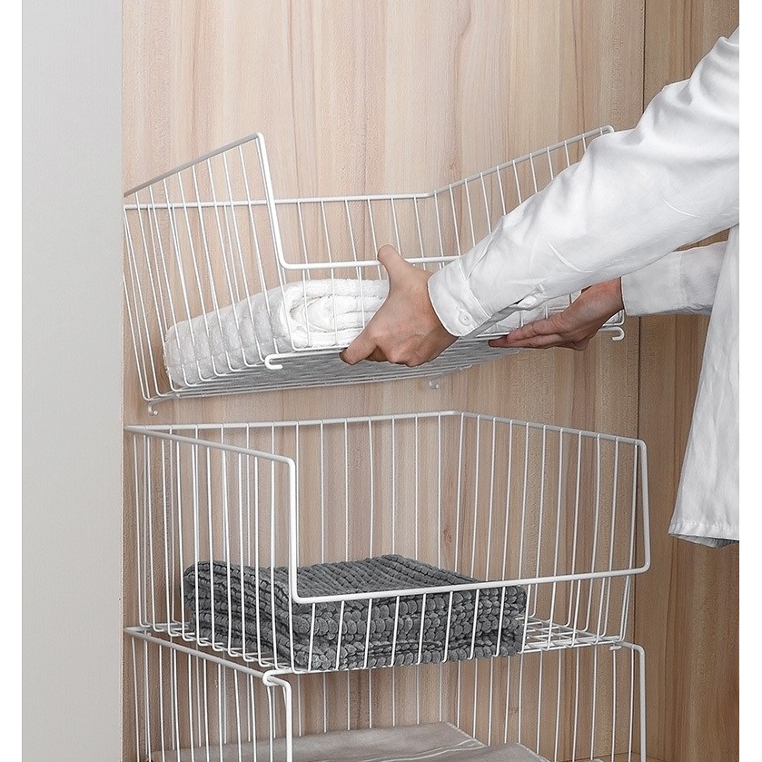 Rổ Đựng Quần Áo Khung Thép Cao Cấp -  Rổ Đựng Đồ Chịu Lực Tốt, Chịu Tải 12 Kg Gọn Gàng