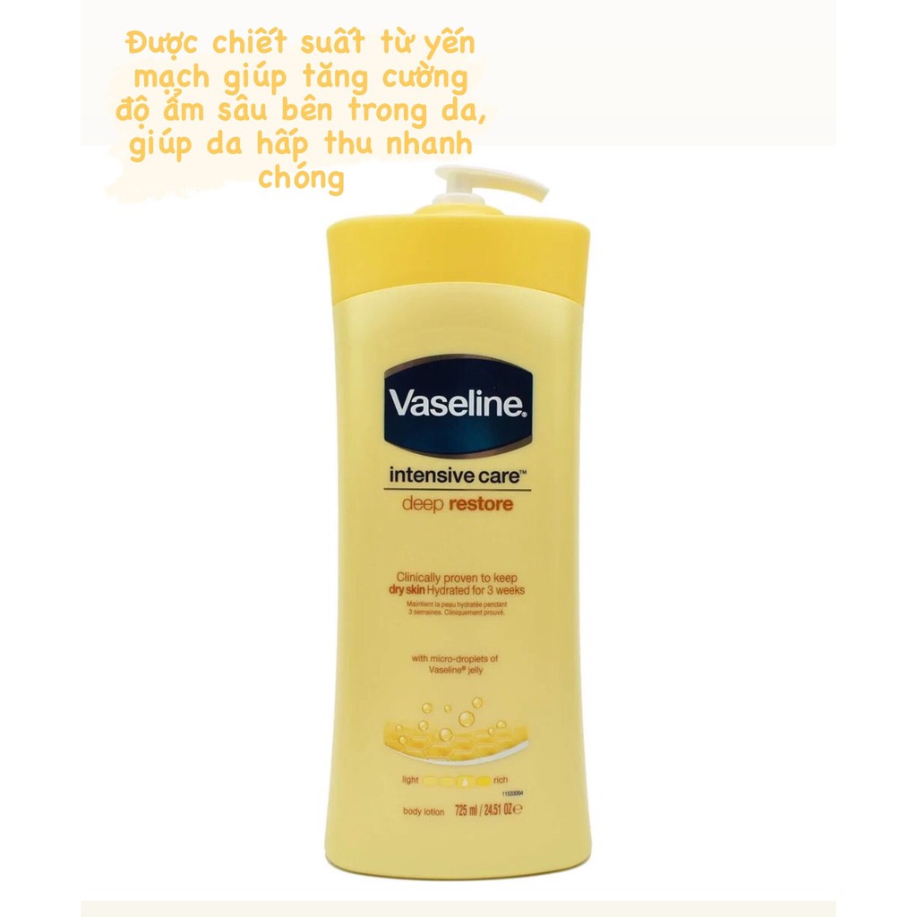 (Có Sẵn Màu Hồng) Dưỡng Thể Vaseline 725ML HỒNG 725ML- VÀNG - XANH - TRẮNG - 50X