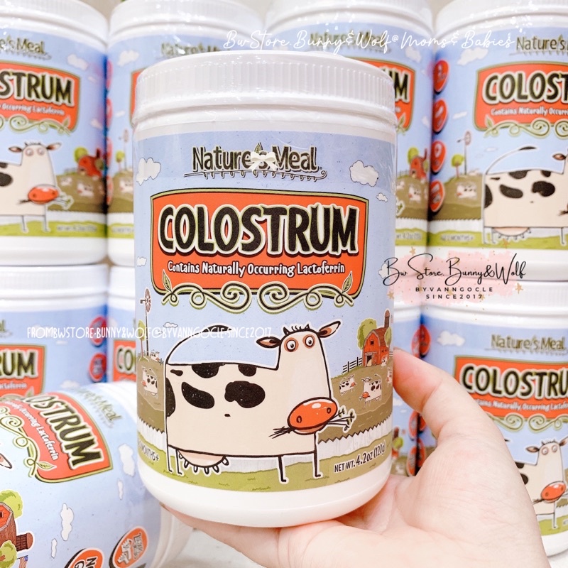 Sữa Non Colostrum + Lactoferrin Nature's Meal USA Hộp 120gr cho bé từ sơ sinh [Hàng Air - Date mới nhất]