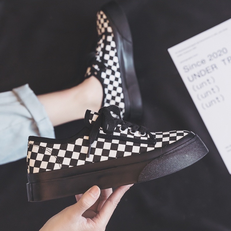 Giày vải canvas độn đế chất siêu đẹp fullbox hàng QCL1