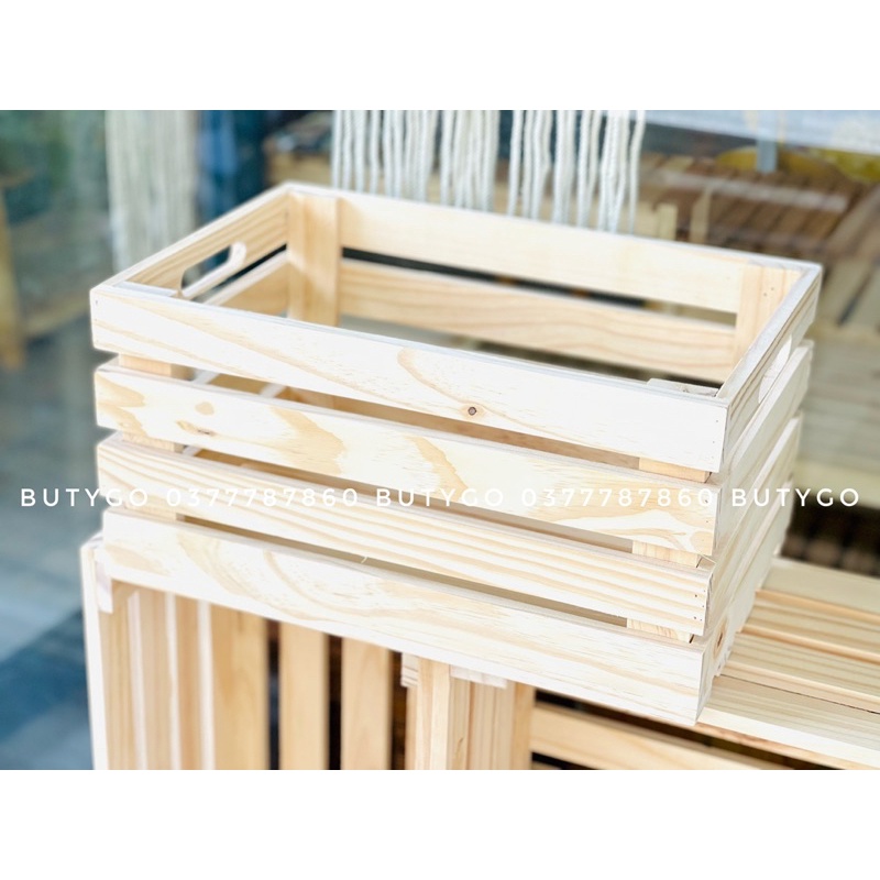 Thùng gỗ 💥 CAO CẤP 💥 Pallet box pallet trang trí kèm ảnh thật