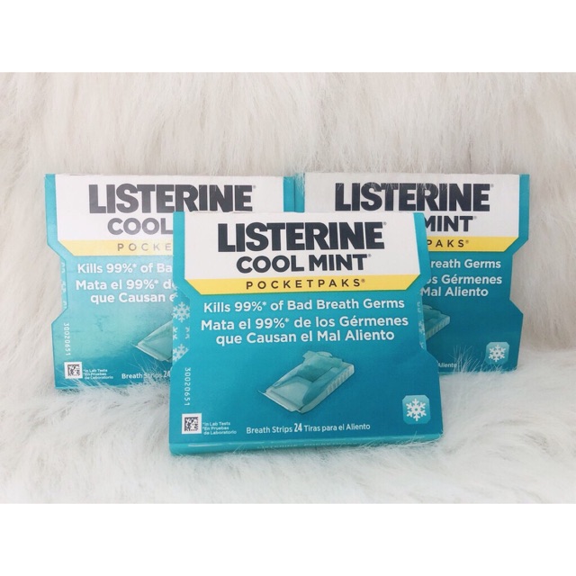 Vỉ gồm 24 miếng ngậm miệng ,diệt khuẩn Listerine