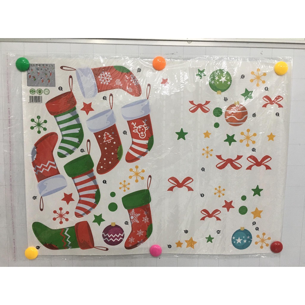 DECAL DÁN TƯỜNG, KÍNH GIÁNG SINH, NOEN