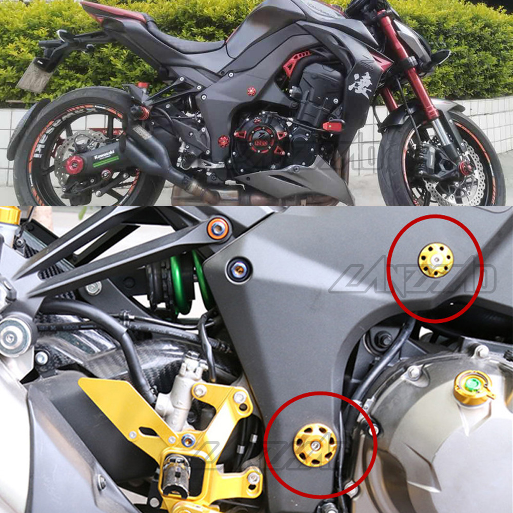 for Kawasaki Z1000 Z1000SX NINJA 1000 Motorcycle Screws CNC Aluminum Fairing Bolts Frame Hole Caps Screws