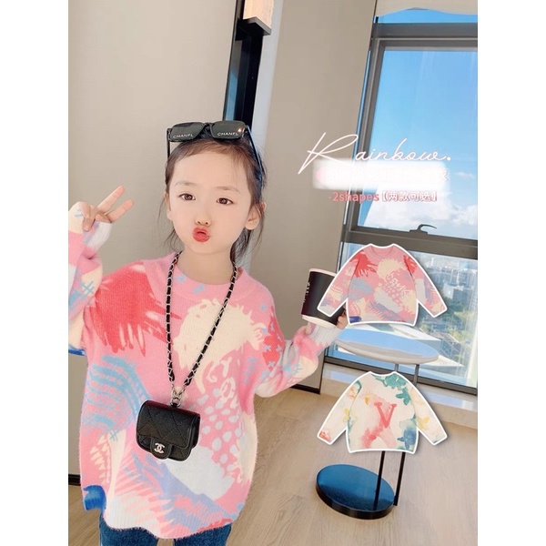 Áo len lông thỏ dáng dài