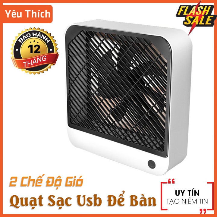 Quạt mini Sạc Usb Để Bàn 2 Chế Độ Gió , Sử Dụng Động Cơ Không Chổi Than Siêu Bền
