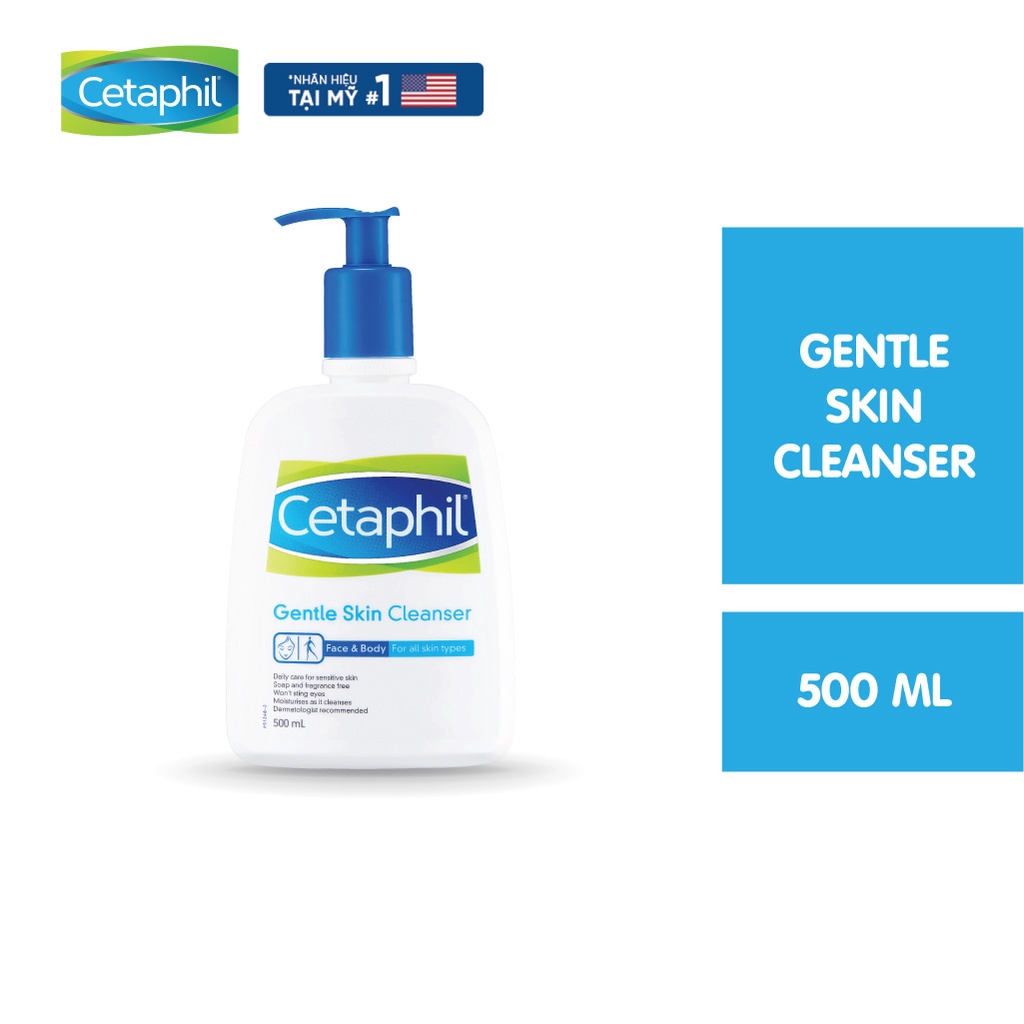 Sữa rửa mặt làm sạch dịu nhẹ Cetaphil Gentle Skin Cleanser 500ml