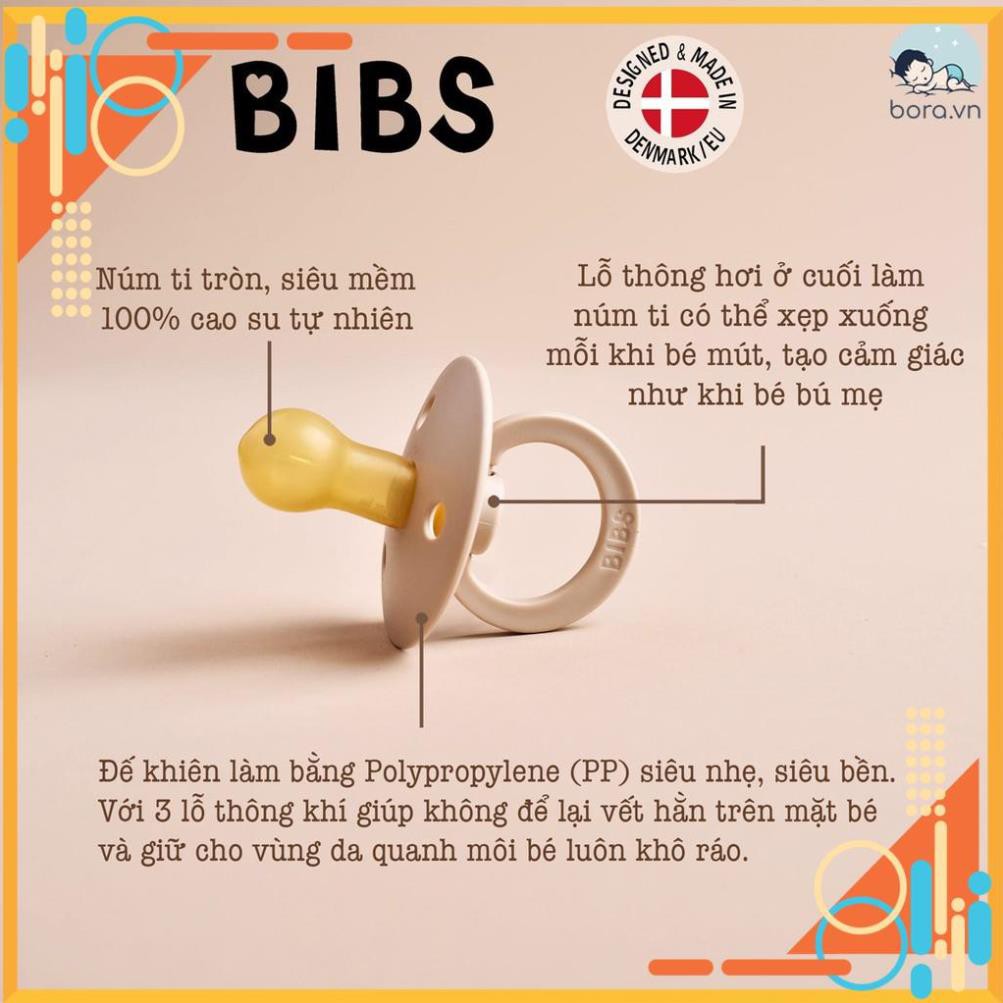 [ Mua ngay nhận ưu đãi của TINI ] Ti giả Bibs, ti ngậm chỉnh nha Đan Mạch cao cấp cho bé