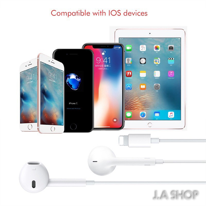 Tai Nghe Lightning iPhone iP7/8/X/XsMax++ Zin Bốc Máy Chính Hãng Bảo Hành 1 Đổi 1