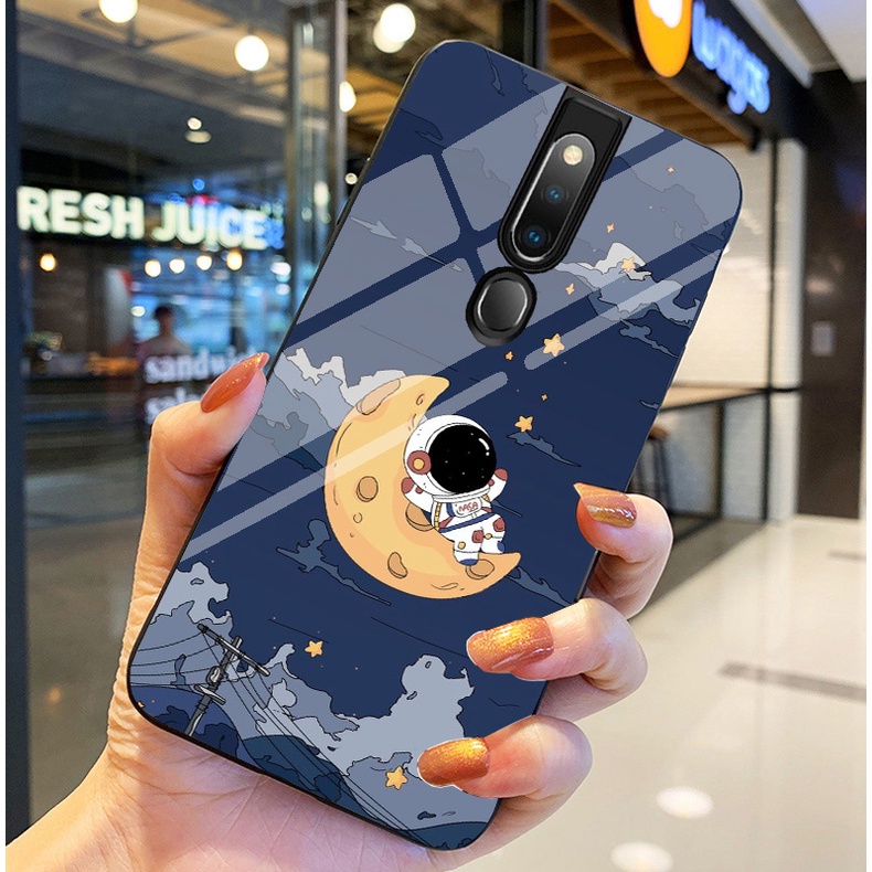 Ốp Lưng OPPO F11, F11 PRO Ốp kính bóng cao cấp Phi Hành Gia