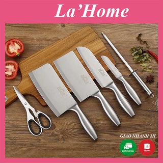 Bộ dao Nhật inox 6 món La'Home, Bộ dao 6 món inox cao cấp xuất Nhật