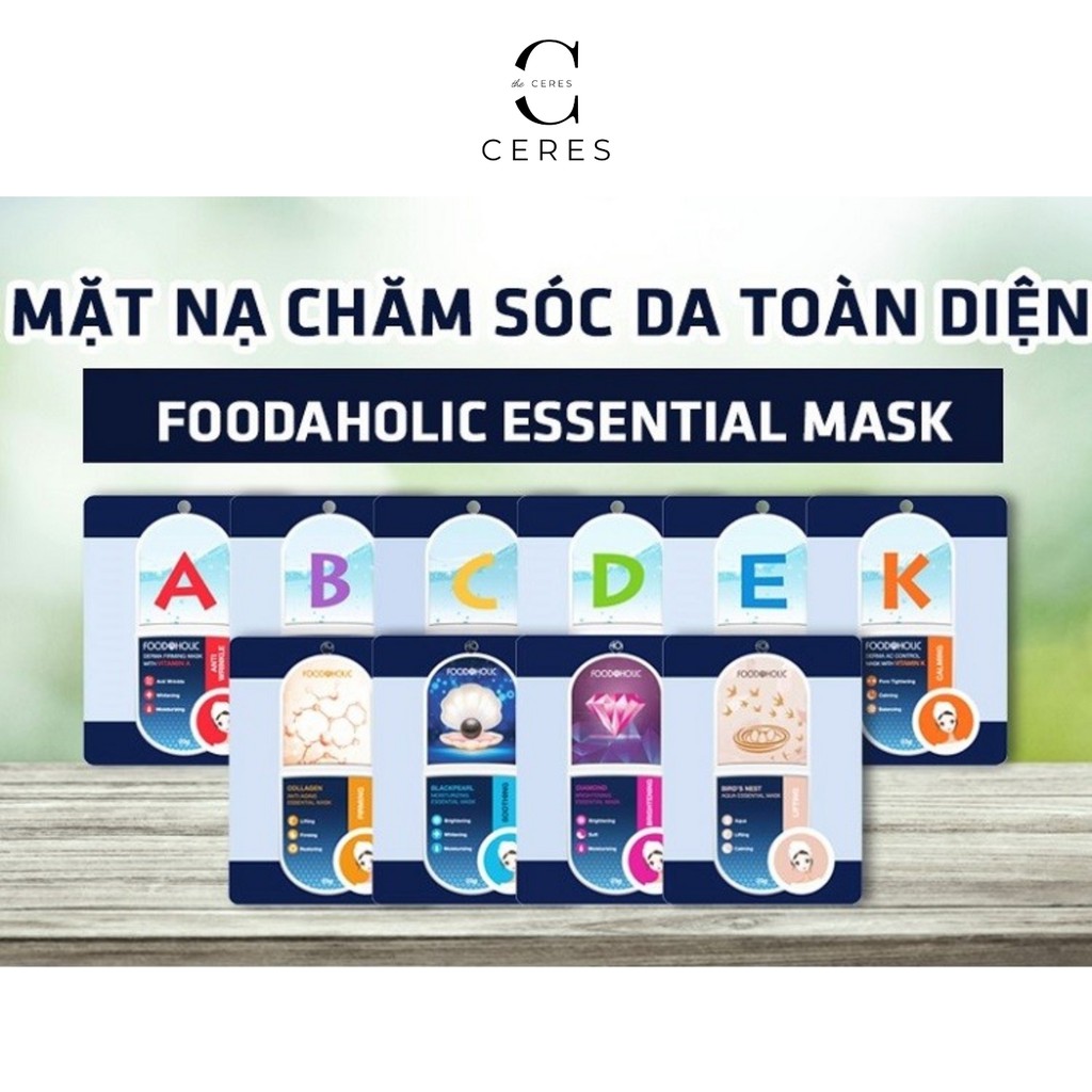 Hộp 10 Mặt Nạ Giấy Foodaholic Essential Mask Chăm Sóc Da Toàn Diện 23g/Miếng | BigBuy360 - bigbuy360.vn