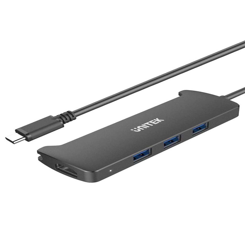 BỘ CHIA TÍN HIỆU CỔNG TYPE C RA 3 CỔNG USB3.0 + 1 CỔNG HDMI V300A UNITEK
